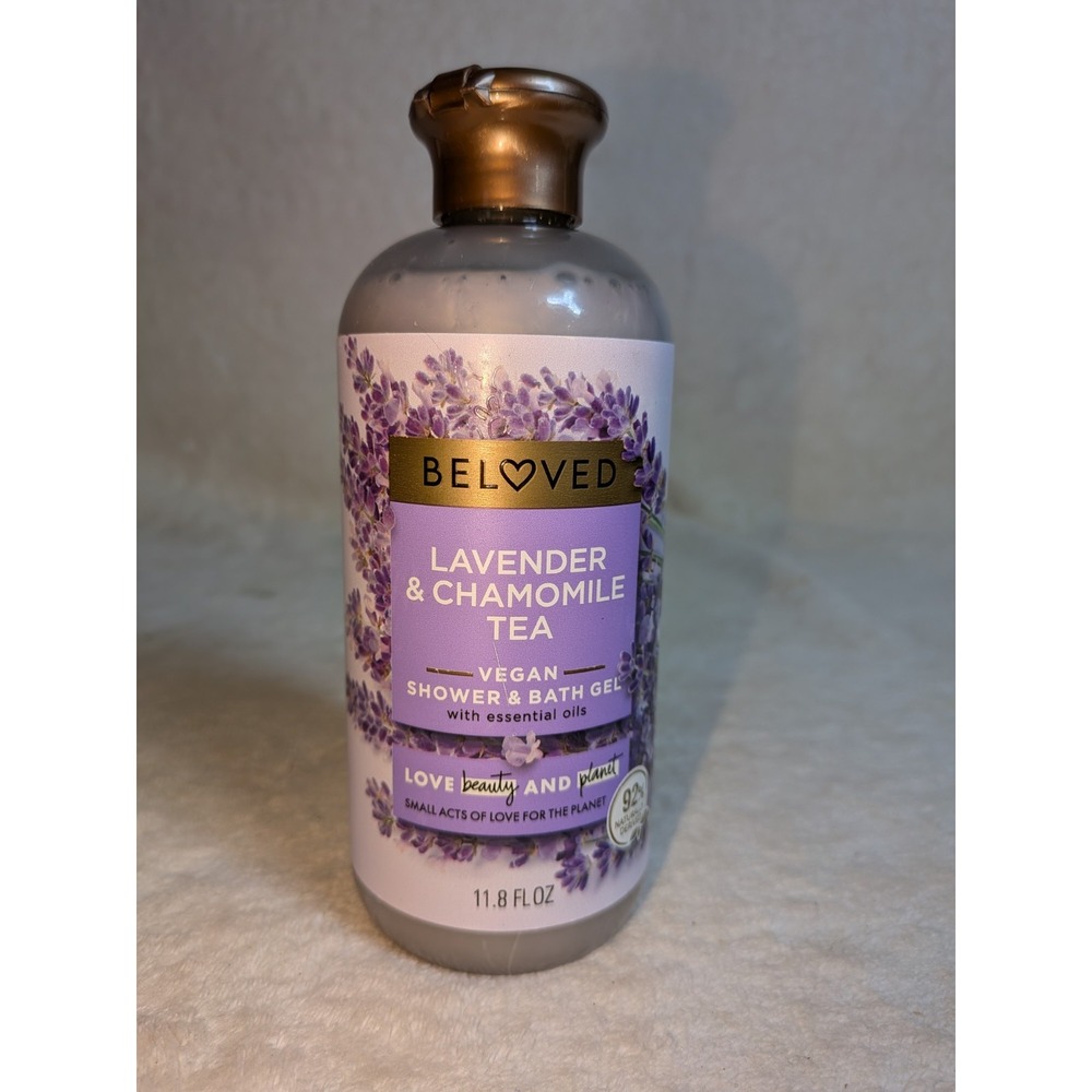 Beloved Lavender Chamomile Shower Gel Vegan Body Wash Bubble Bath 11.8oz